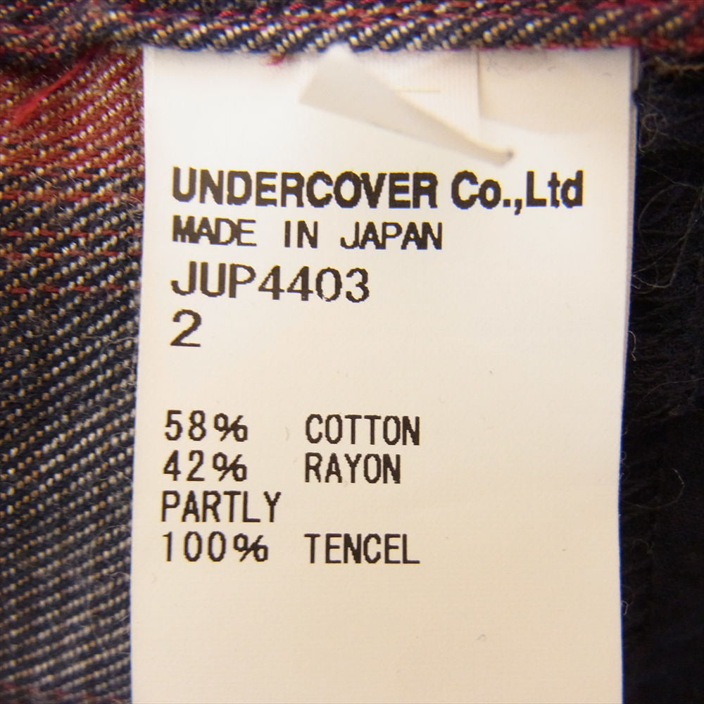 UNDERCOVER アンダーカバー JUP4403 John UNDERCOVER ジョンアンダーカバー 裾切替 オンブレ チェック 長袖 シャツ マルチカラー系 2【中古】