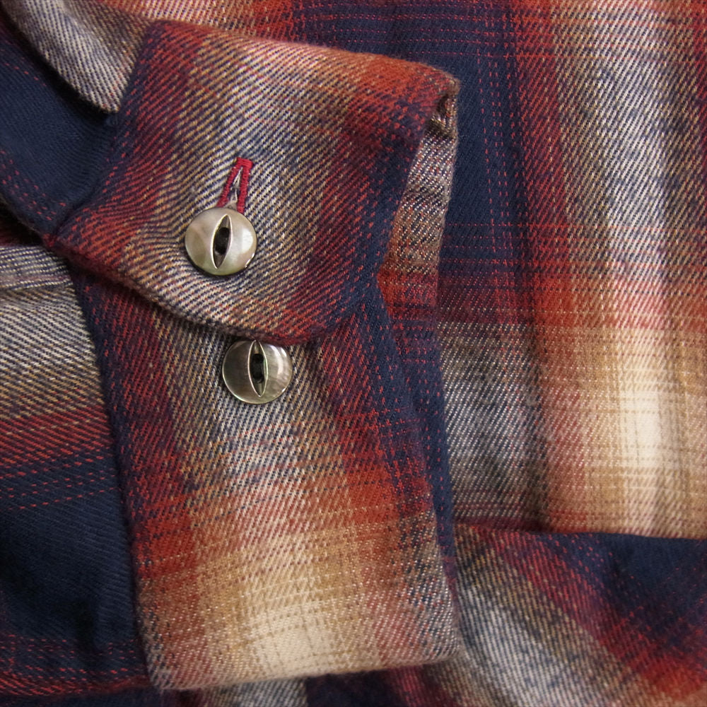 UNDERCOVER アンダーカバー JUP4403 John UNDERCOVER ジョンアンダーカバー 裾切替 オンブレ チェック 長袖 シャツ マルチカラー系 2【中古】