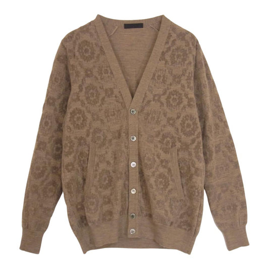 UNDERCOVER アンダーカバー F1909 フロッキープリント カーディガン ブラウン系 2【中古】