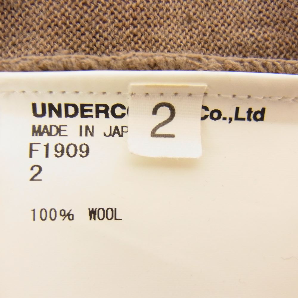 UNDERCOVER アンダーカバー F1909 フロッキープリント カーディガン ブラウン系 2【中古】