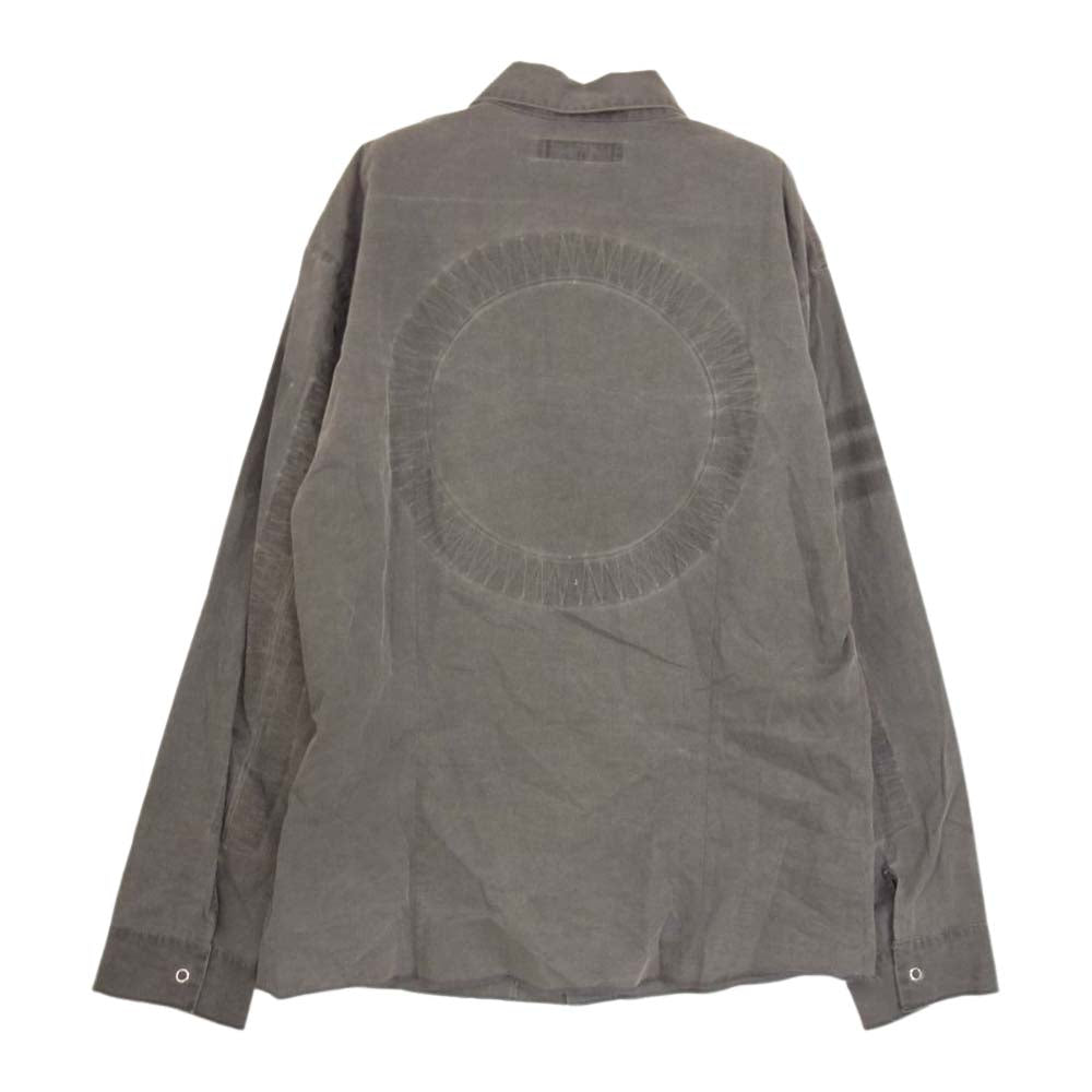 UNDERCOVER アンダーカバー E253-S83 Undercoverism アンダーカバイズム  04SS LANGUID期 RELIEF期モチーフ ミリタリー シャツ グレー系 M【中古】