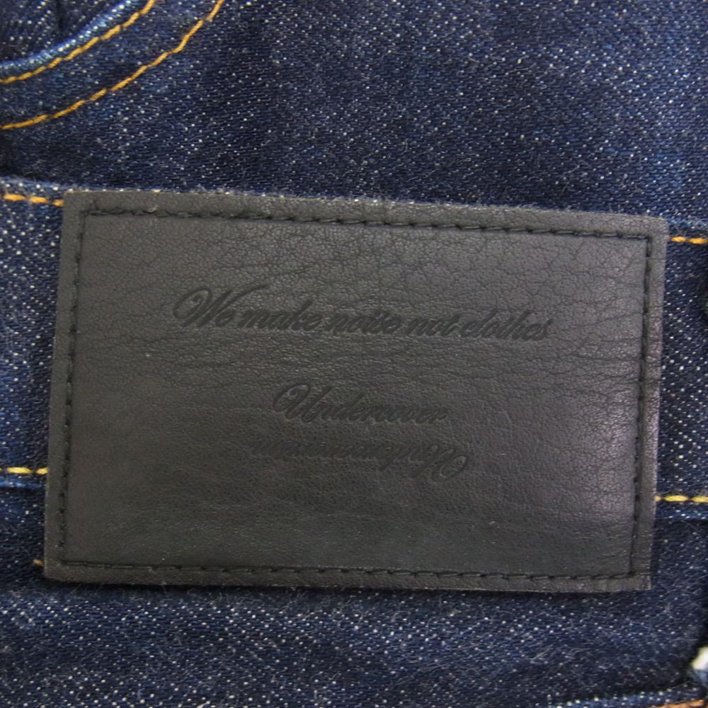 UNDERCOVER アンダーカバー H9503-1 Undercoverism アンダーカバイズム 11AW mirror期 BASIC DENIM 加工 中細 セルビッチ 赤耳 デニム パンツ インディゴブルー系 2【中古】