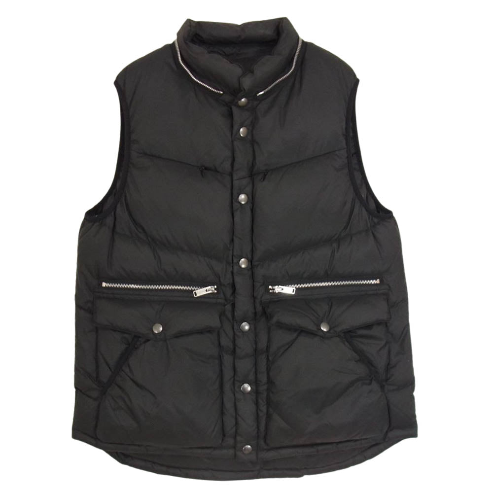 UNDERCOVER アンダーカバー 767528 John UNDERCOVER ジョンアンダーカバー 襟 エリ ジップ ダウン ベスト ブラック系 2【中古】