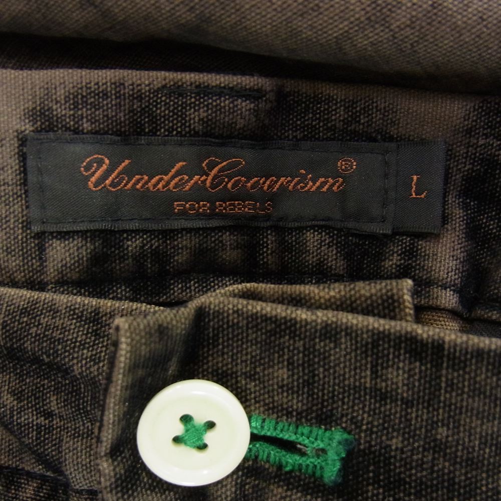 UNDERCOVER アンダーカバー B219-P5 Undercoverism アンダーカバイズム ベロア コットン パンツ ダークブラウン系 L【中古】