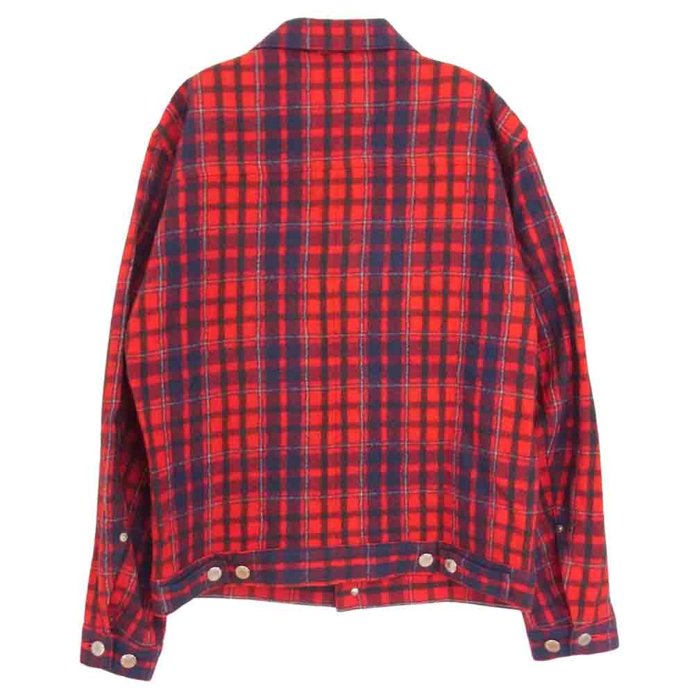 UNDERCOVER アンダーカバー M286 Undercoverism アンダーカバイズム 02AW 魔女期 ウール チェック ジャケット レッド系【中古】