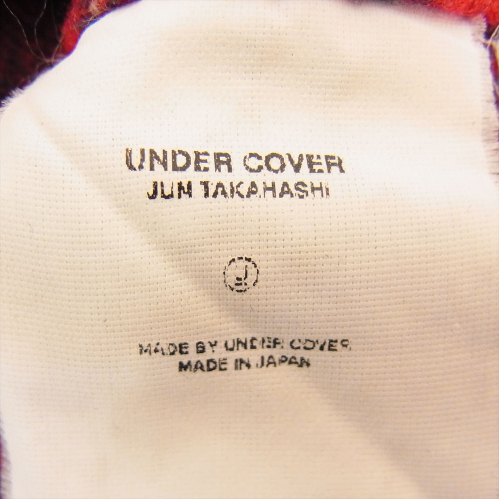 UNDERCOVER アンダーカバー M286 Undercoverism アンダーカバイズム 02AW 魔女期 ウール チェック ジャケット レッド系【中古】