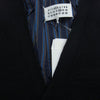 MAISON MARGIELA メゾンマルジェラ 22AW SI1HA0006 S17797 ウール Vネック 長袖 ニット レイヤード ストライプ ダメージ加工 カーディガン ブラック系 L【中古】