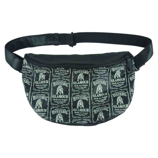HYSTERIC GLAMOUR ヒステリックグラマー ガール 総柄 ショルダー バッグ ブラック系【中古】