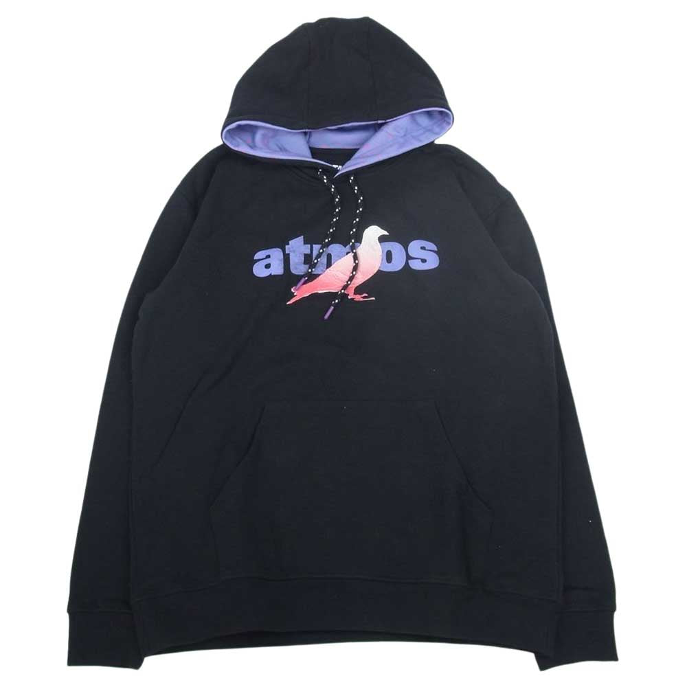 NEW BALANCE ニューバランス × atmos × STAPLE 2011H10296 ロゴ パーカー ブラック系 パープル系 L【極上美品】【中古】