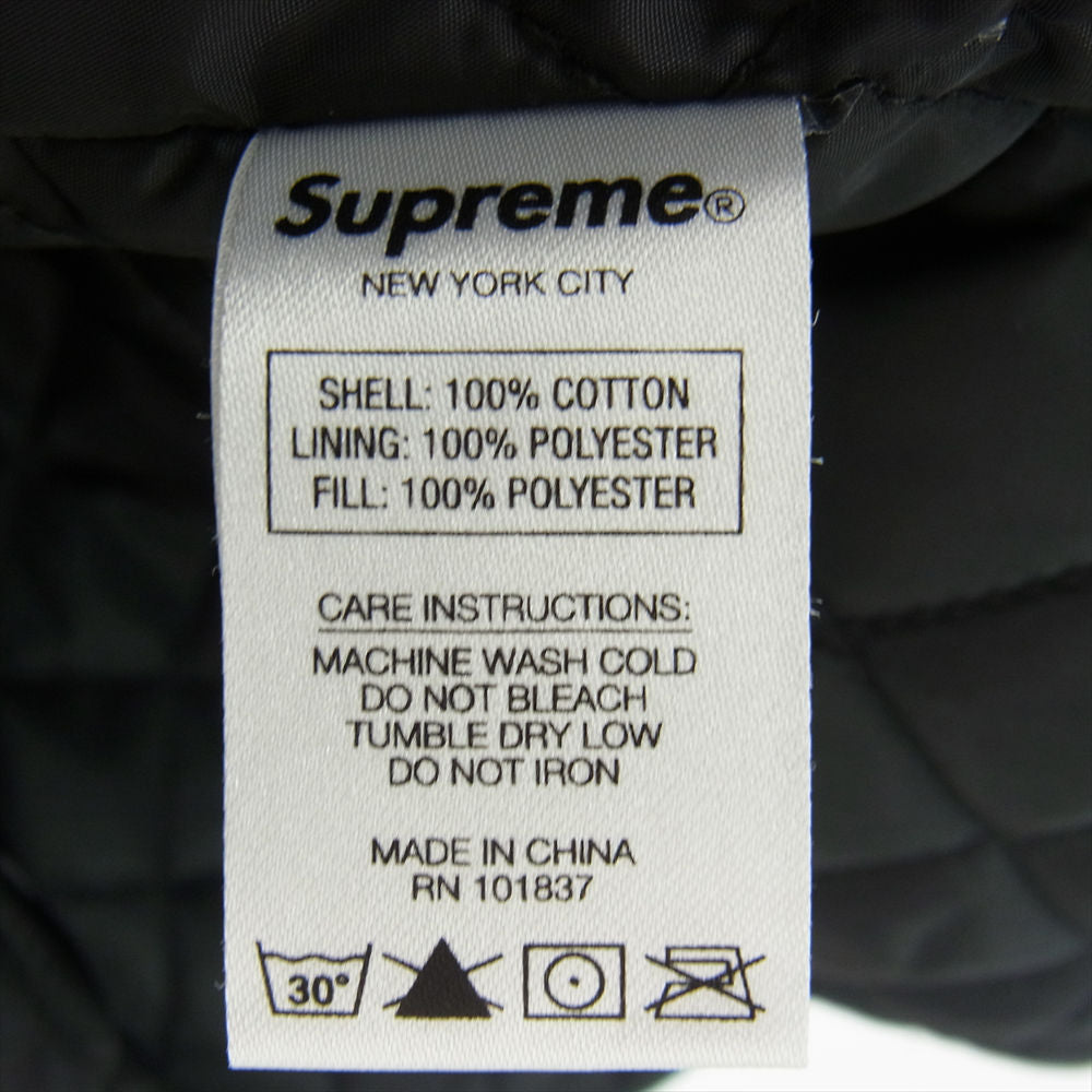 Supreme シュプリーム 19AW Quilted Hooded Plaid Shirt フーデッド プレイド シャツ ジャケット ブラック系 グレー系 S【中古】