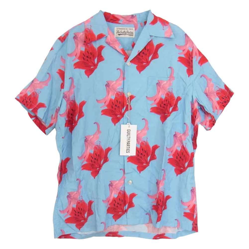WACKO MARIA ワコマリア HAWAIIAN SHIRT S/S 百合 半袖 ハワイアン アロハ シャツ マルチカラー系 S【新古品】【未使用】【中古】