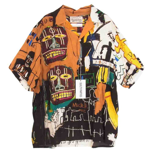 WACKO MARIA ワコマリア BASQUIAT-WM-HI07 JEAN-MICHEL BASQUIAT HAWAIIAN SHIRT バスキア 半袖 ハワイアン アロハ シャツ マルチカラー系 S【新古品】【未使用】【中古】