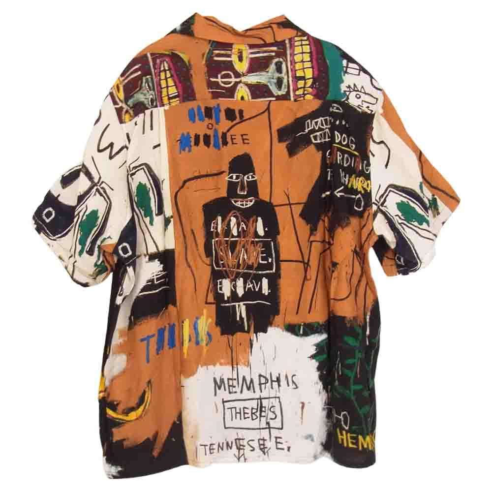 WACKO MARIA ワコマリア BASQUIAT-WM-HI07 JEAN-MICHEL BASQUIAT HAWAIIAN SHIRT バスキア 半袖 ハワイアン アロハ シャツ マルチカラー系 S【新古品】【未使用】【中古】