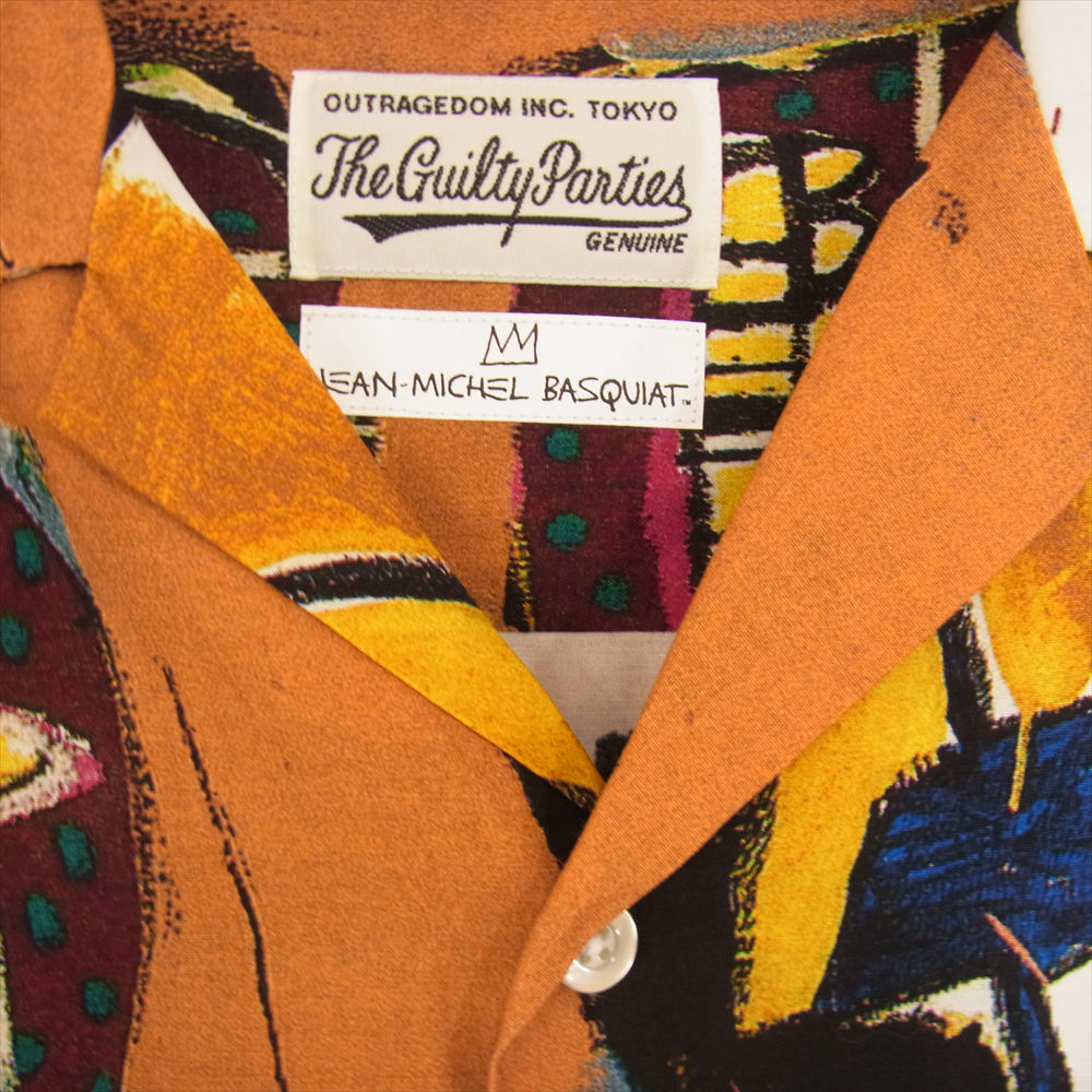 WACKO MARIA ワコマリア BASQUIAT-WM-HI07 JEAN-MICHEL BASQUIAT HAWAIIAN SHIRT バスキア 半袖 ハワイアン アロハ シャツ マルチカラー系 S【新古品】【未使用】【中古】