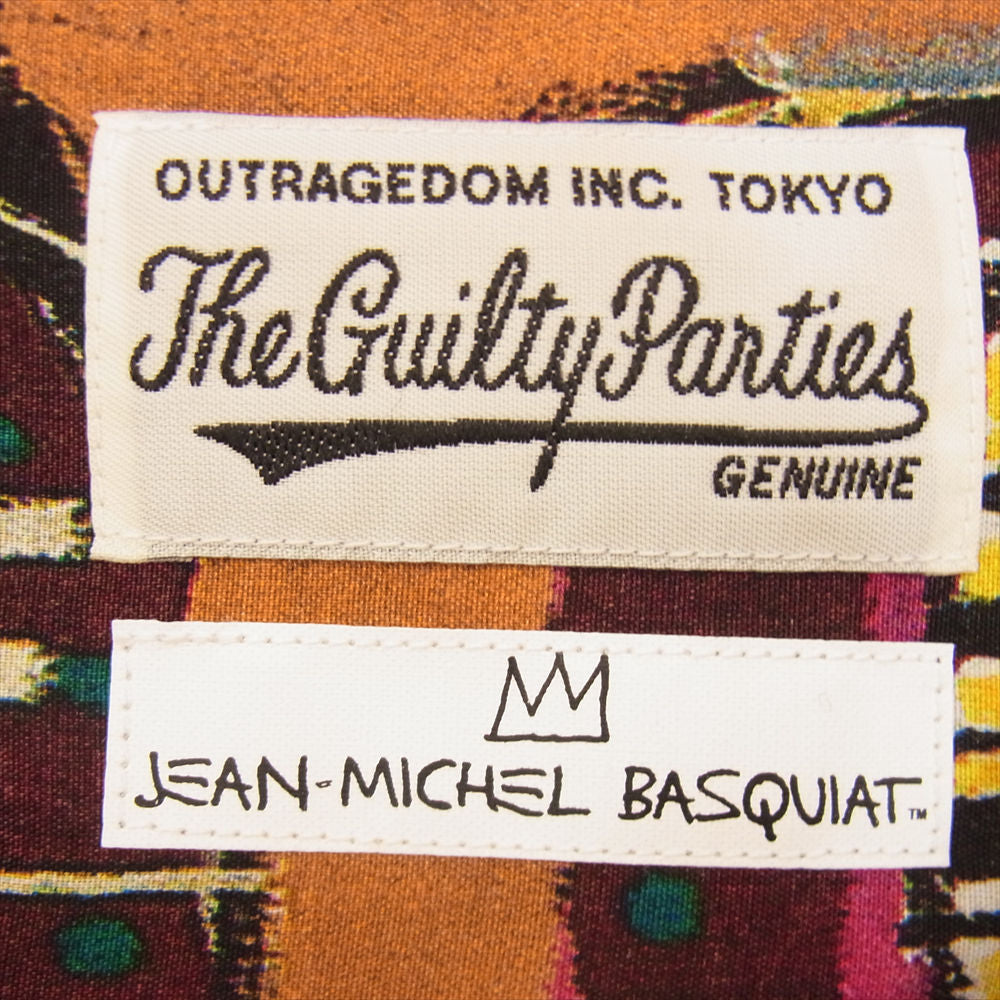 WACKO MARIA ワコマリア BASQUIAT-WM-HI07 JEAN-MICHEL BASQUIAT HAWAIIAN SHIRT バスキア 半袖 ハワイアン アロハ シャツ マルチカラー系 S【新古品】【未使用】【中古】