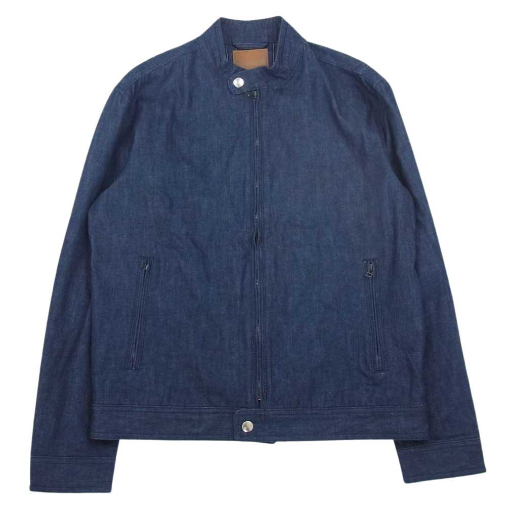 ブリッラペルイルグスト follow フォロー 別注 デニム ライダース ジャケット ブルゾン ダークネイビー系 XL【美品】【中古】