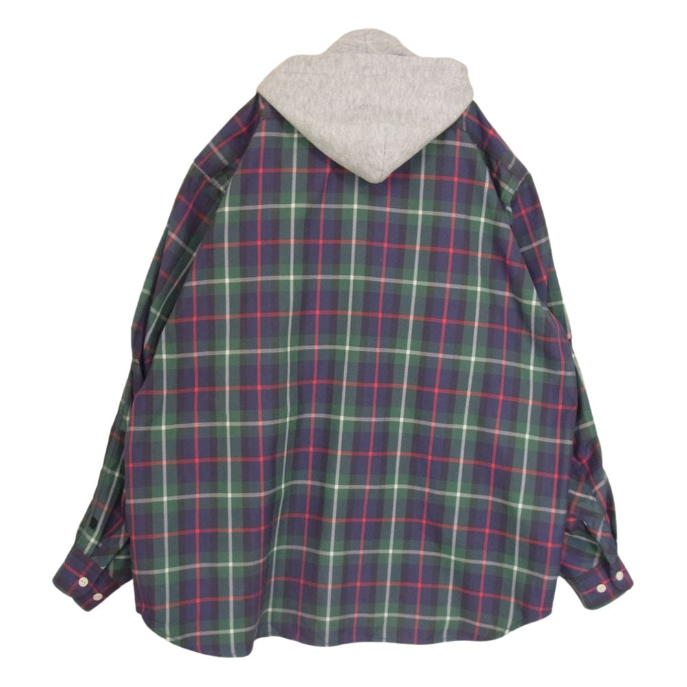 ダイワピア TECK 2WAY WORK SHIRTS フード 取り外し テック ワーク チェック シャツ マルチカラー系 M【新古品】【未使用】【中古】