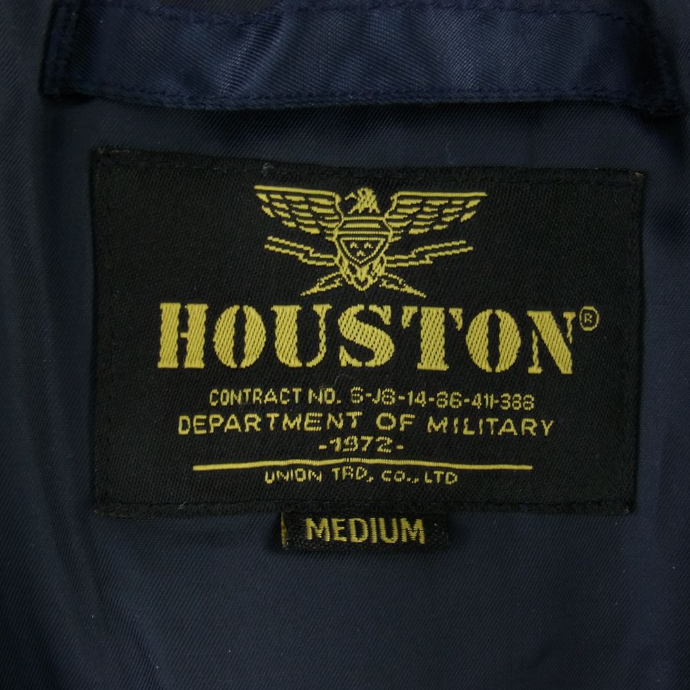 HOUSTON ヒューストン 50942 HST CUSTOM MA-1 EMB JACKET MA-1 MAP蘇州 スーベニア ツアー ミリタリー ジャケット ネイビー系 M【中古】
