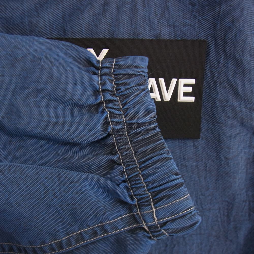 DIESEL ディーゼル ONLY THE BRAVE ワッペン ナイロン パーカー ジャケット インディゴブルー系【中古】