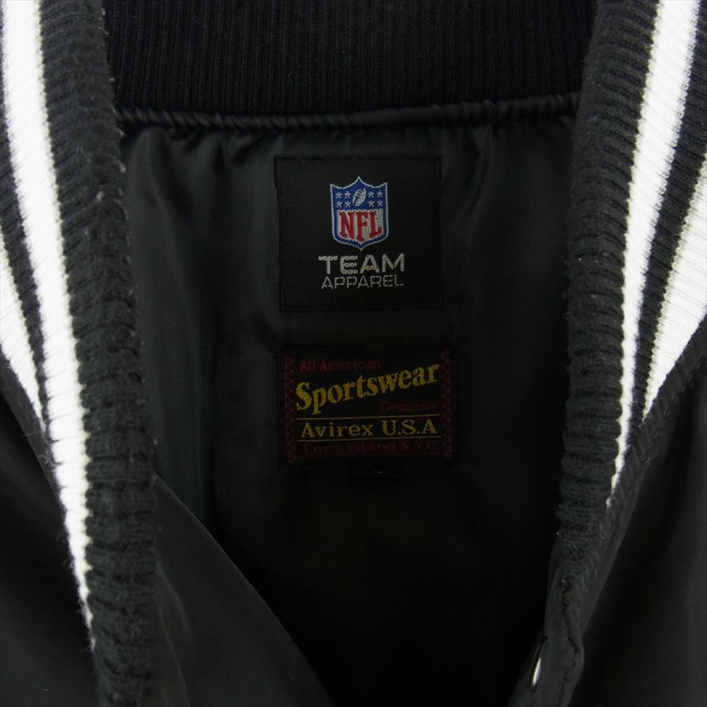 AVIREX アヴィレックス 6192178 RAIDERS レイダース スタジアム ジャンパー スタジャン ブラック系 L【中古】