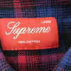 Supreme シュプリーム 11AW Ombre Plaid Shirt オンブレプラッド シャツ フラン ネル 長袖 オンブレチェック レッド系 ブラック系 L【中古】