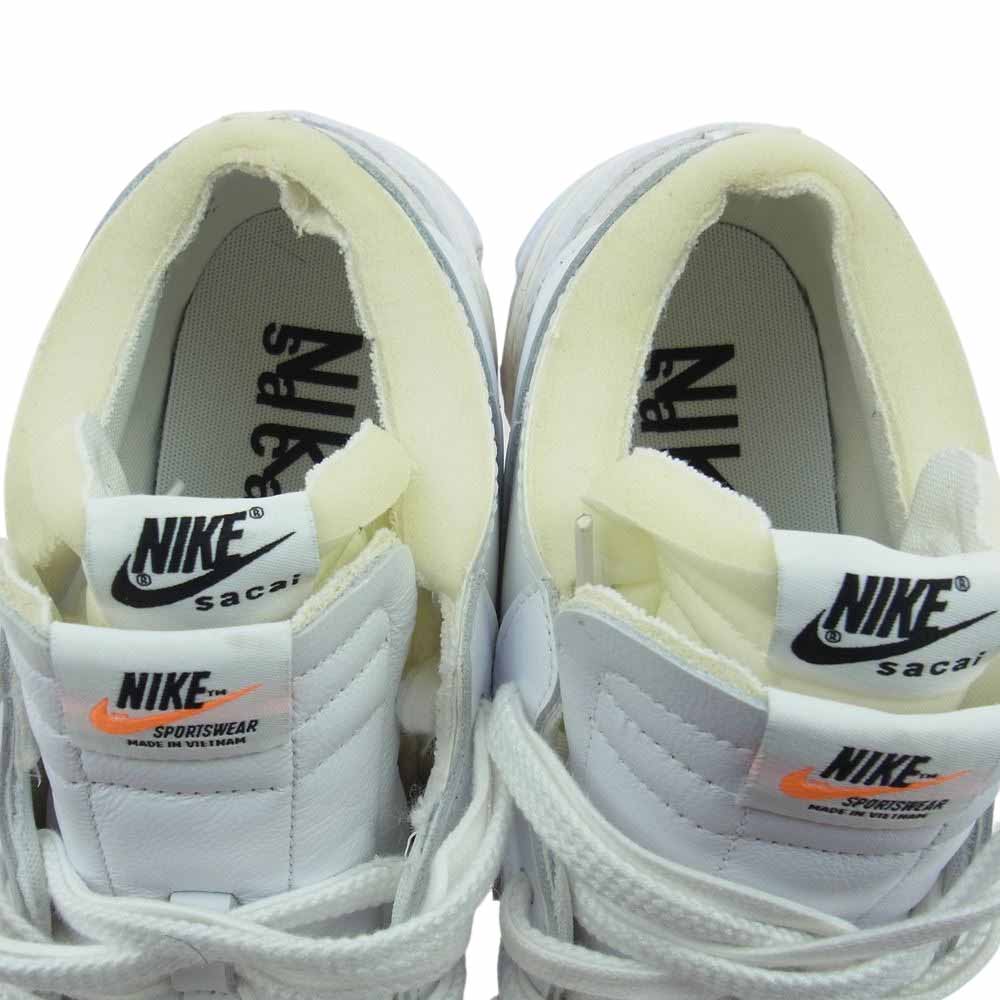 NIKE ナイキ DM6443-100 × sacai サカイ BLAZER LOW ブレーザー ロー スニーカー オフホワイト系 28cm【中古】