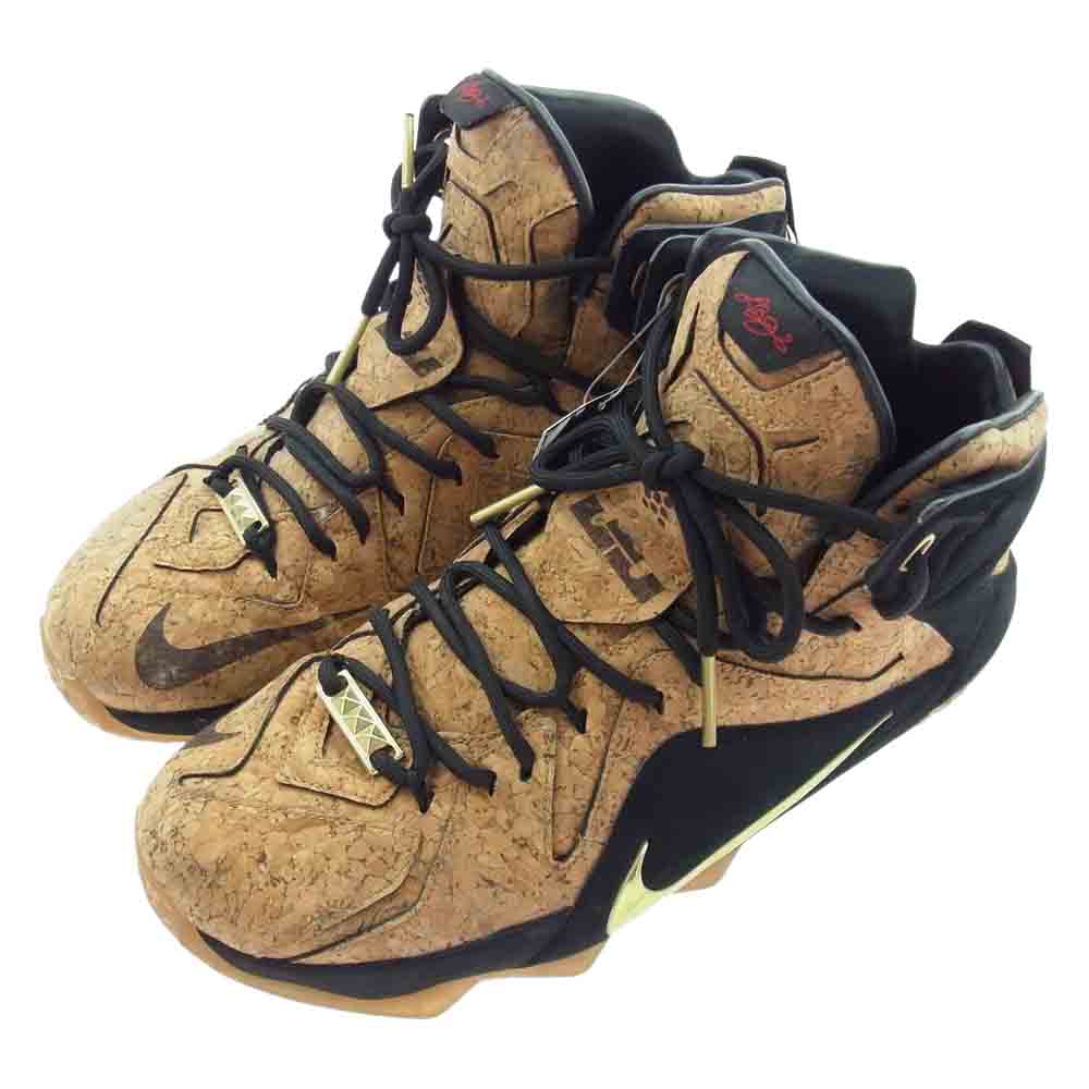 NIKE ナイキ 768829-100 LEBRON 12 EXT CORK レブロン コルク スニーカー ライトブラウン系 ブラック系 28cm【中古】