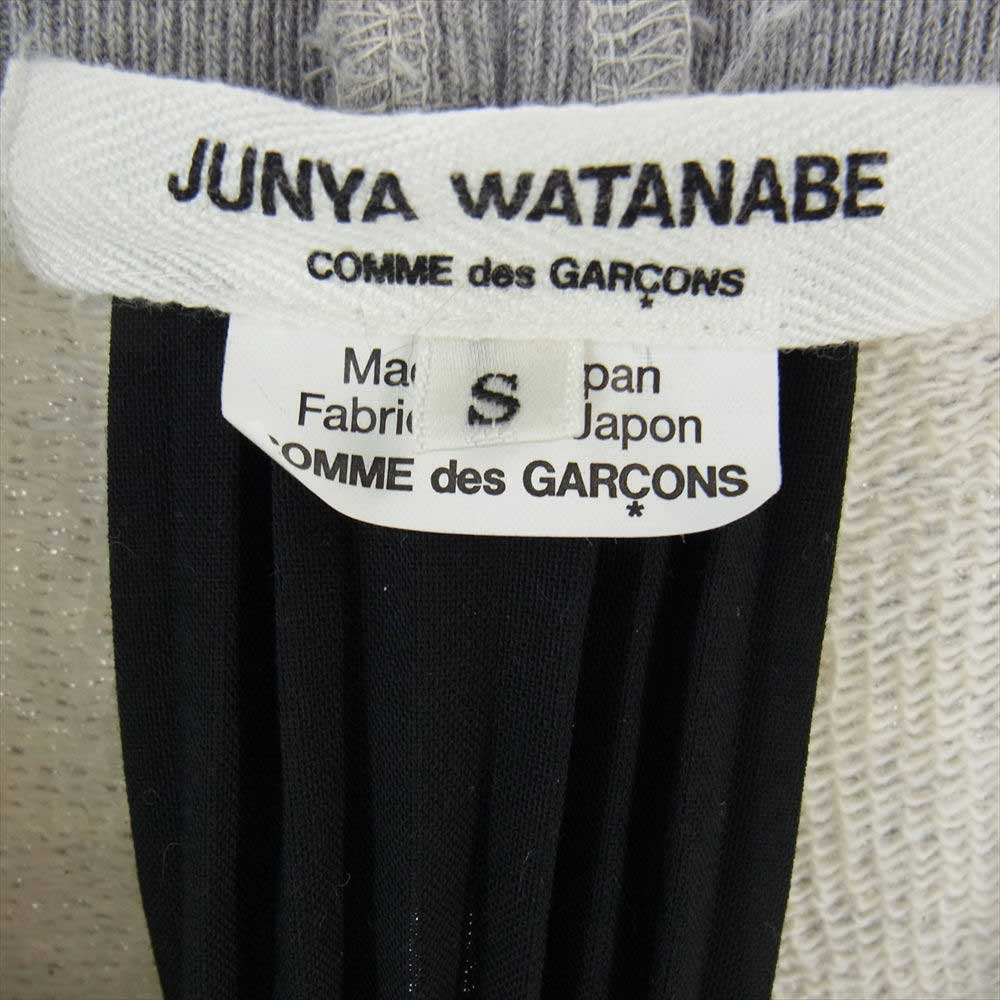 JUNYA WATANABE COMME des GARCONS ジュンヤワタナベコムデギャルソン AF2021 JH-B008 21AW プリーツ切替 オーバーサイズ スウェット トレーナー ワンピース グレー系 ブラック系 S【中古】