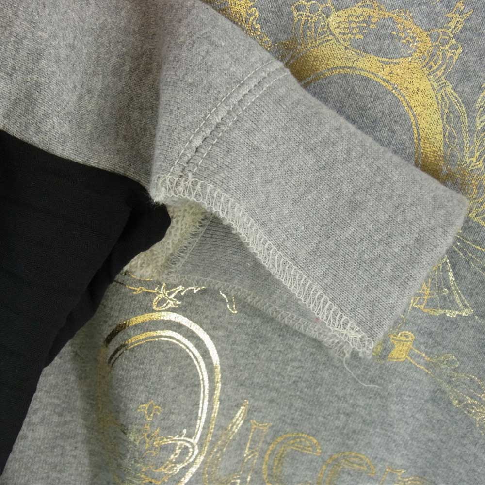 JUNYA WATANABE COMME des GARCONS ジュンヤワタナベコムデギャルソン AF2021 JH-B008 21AW プリーツ切替 オーバーサイズ スウェット トレーナー ワンピース グレー系 ブラック系 S【中古】