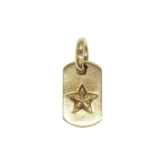 CHROME HEARTS クロムハーツ（原本無） 22K DOG TAG TINY STAR タイニー ドッグタグ スター チャーム ネックレス トップ ゴールド系【中古】