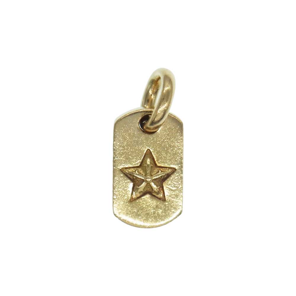 CHROME HEARTS クロムハーツ（原本無） 22K DOG TAG TINY STAR タイニー ドッグタグ スター チャーム ネックレス トップ ゴールド系【中古】