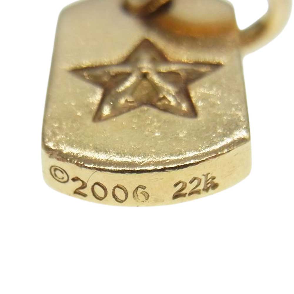 CHROME HEARTS クロムハーツ（原本無） 22K DOG TAG TINY STAR タイニー ドッグタグ スター チャーム ネックレス トップ ゴールド系【中古】
