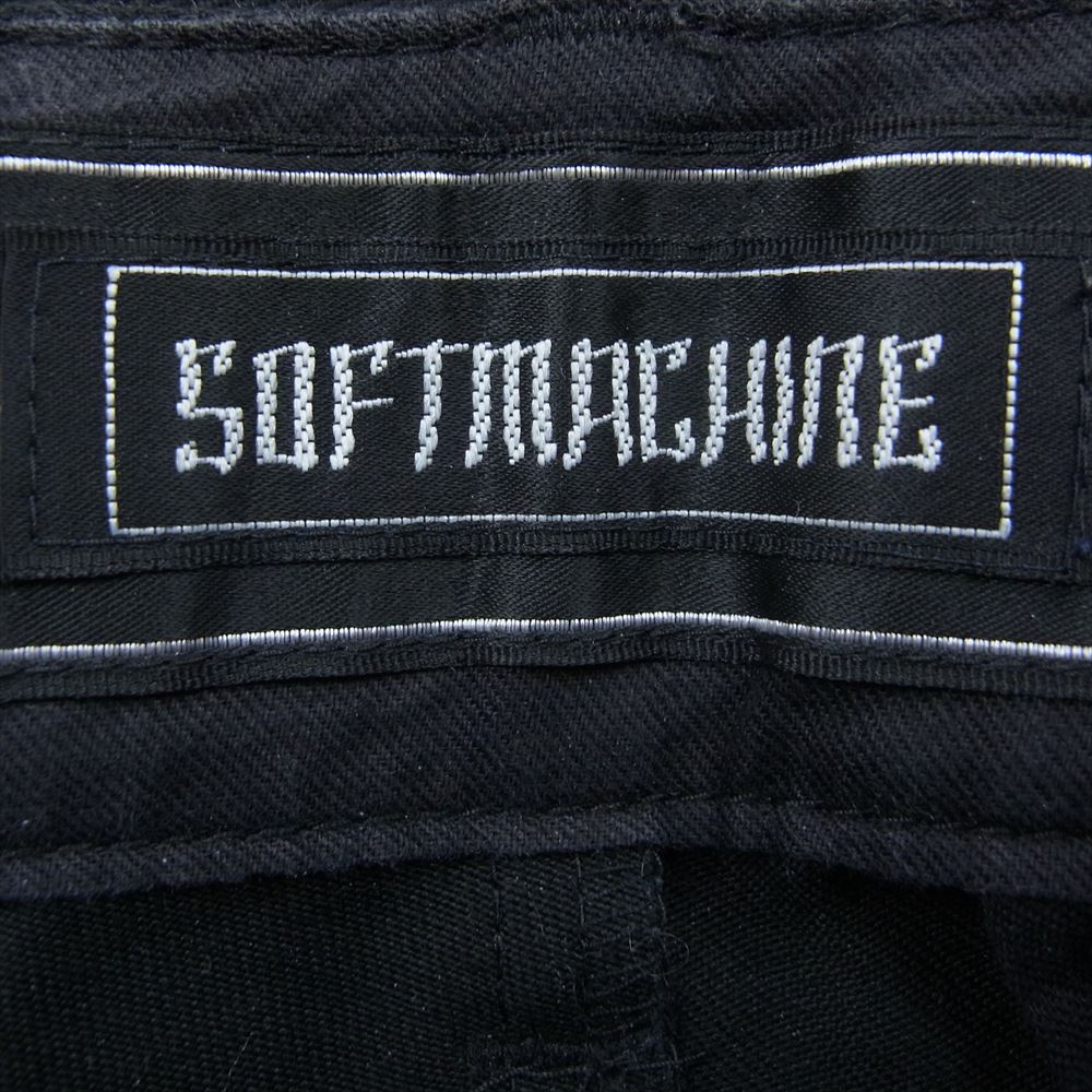 Softmachine ソフトマシーン コットン ワーク パンツ ブラック系 S【中古】