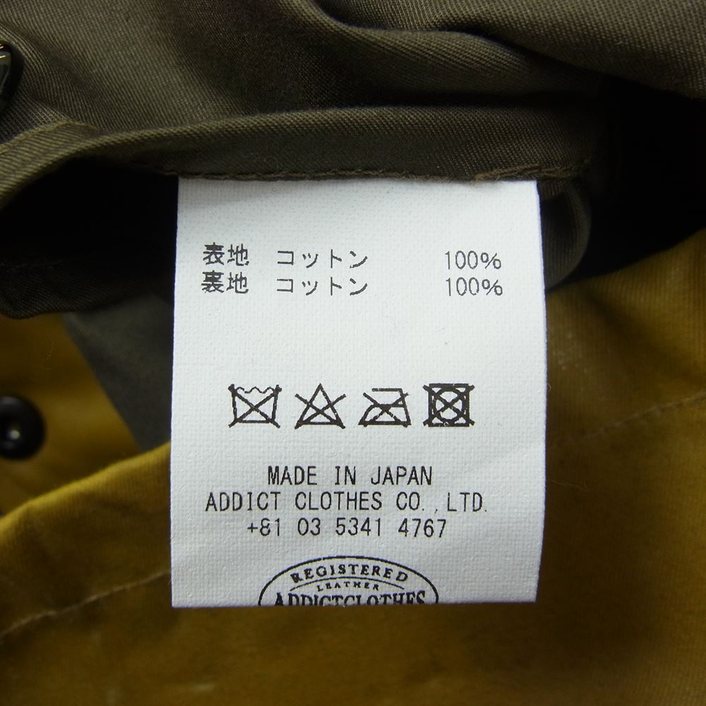 ADDICT CLOTHES アディクトクローズ WAXED COTTON COACH JACKET ワックスド コットン コーチ ジャケット ベージュ系 40【中古】