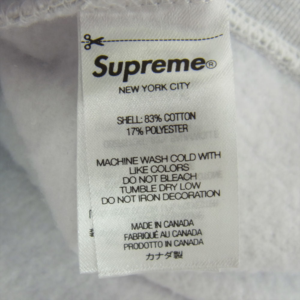 Supreme シュプリーム Small Box Hooded Sweatshirt Ash Grey スウェットスモール ボックス スウェット パーカー グレー系 L【新古品】【未使用】【中古】
