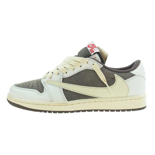 NIKE ナイキ DM7866-162   × Travis Scott トラヴィス スコット Air Jordan 1 Low REVERSE MOCH エアジョーダン ワン ロー リバース モカ スニーカー オフホワイト系 ライトブラウン系 25.5cm【極上美品】【中古】