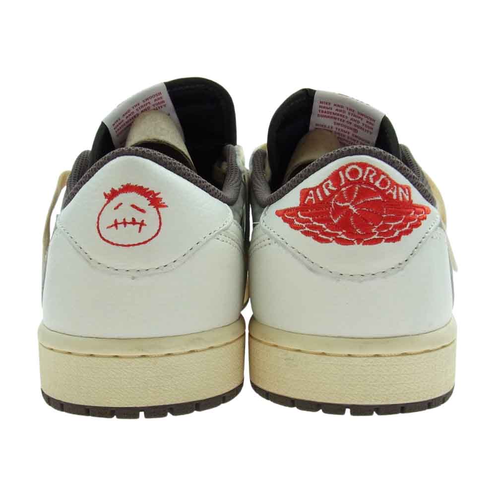 NIKE ナイキ DM7866-162   × Travis Scott トラヴィス スコット Air Jordan 1 Low REVERSE MOCH エアジョーダン ワン ロー リバース モカ スニーカー オフホワイト系 ライトブラウン系 25.5cm【極上美品】【中古】