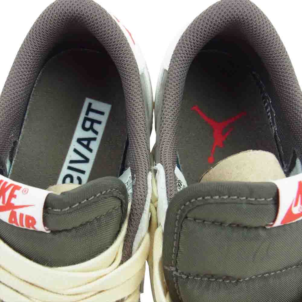 NIKE ナイキ DM7866-162   × Travis Scott トラヴィス スコット Air Jordan 1 Low REVERSE MOCH エアジョーダン ワン ロー リバース モカ スニーカー オフホワイト系 ライトブラウン系 25.5cm【極上美品】【中古】