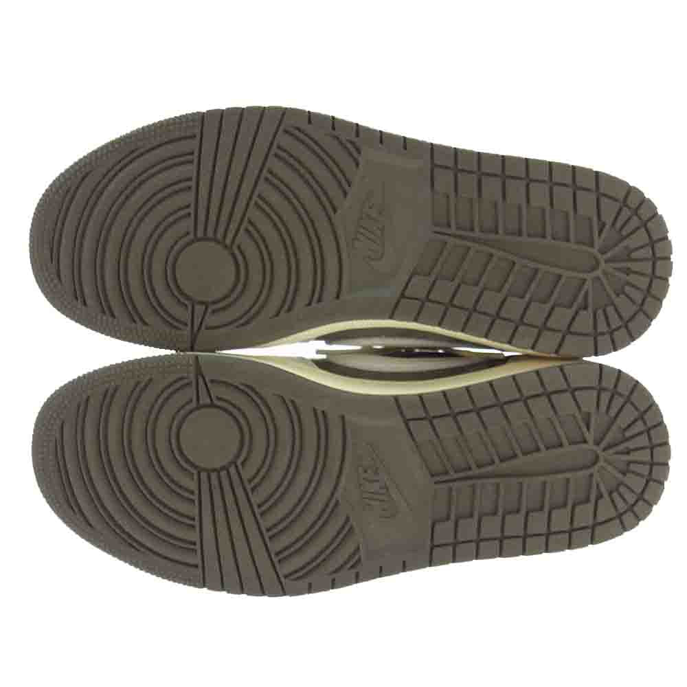 NIKE ナイキ DM7866-162   × Travis Scott トラヴィス スコット Air Jordan 1 Low REVERSE MOCH エアジョーダン ワン ロー リバース モカ スニーカー オフホワイト系 ライトブラウン系 25.5cm【極上美品】【中古】