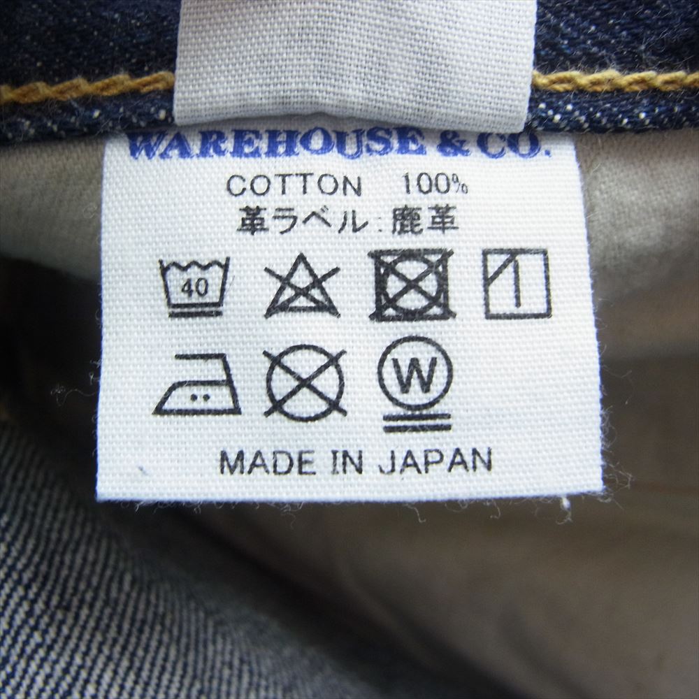 WAREHOUSE ウエアハウス s1000xx DEAD STOCK BLUE WWII デッドストックブルー 大戦モデル デニム パンツ ネイビー系 32【中古】