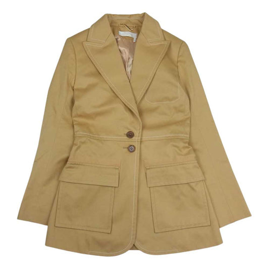Chloe クロエ 後ろベルト付き テーラード ジャケット  ベージュ系 34【中古】