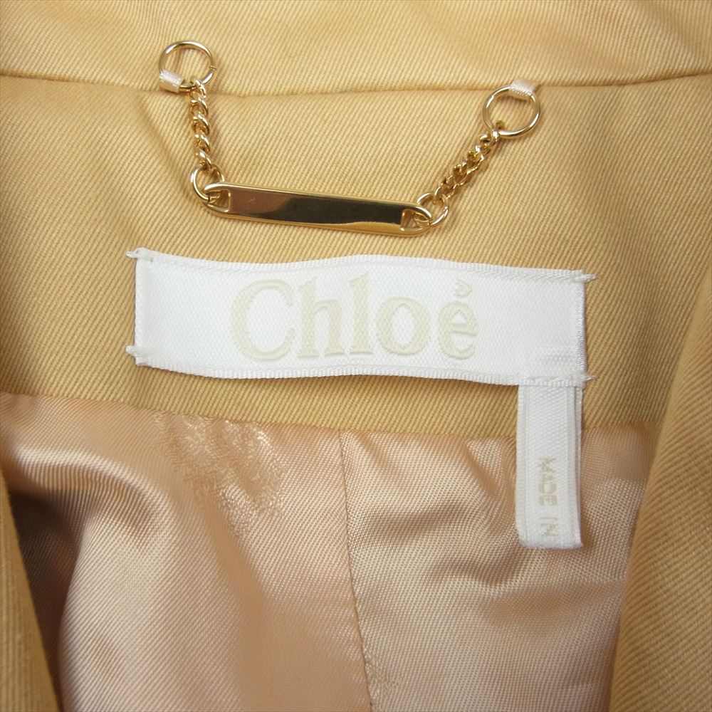 Chloe クロエ 後ろベルト付き テーラード ジャケット  ベージュ系 34【中古】