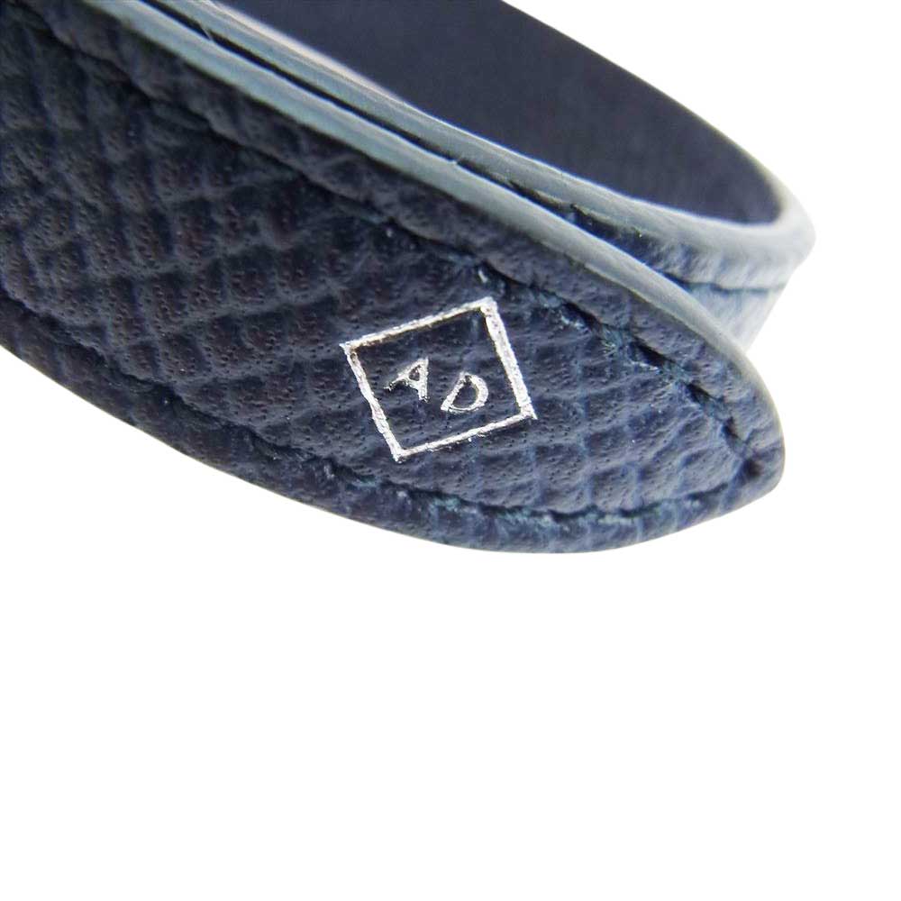 Dunhill ダンヒル JZC0768K  カドガン レザー ブレスレット ネイビー系【極上美品】【中古】