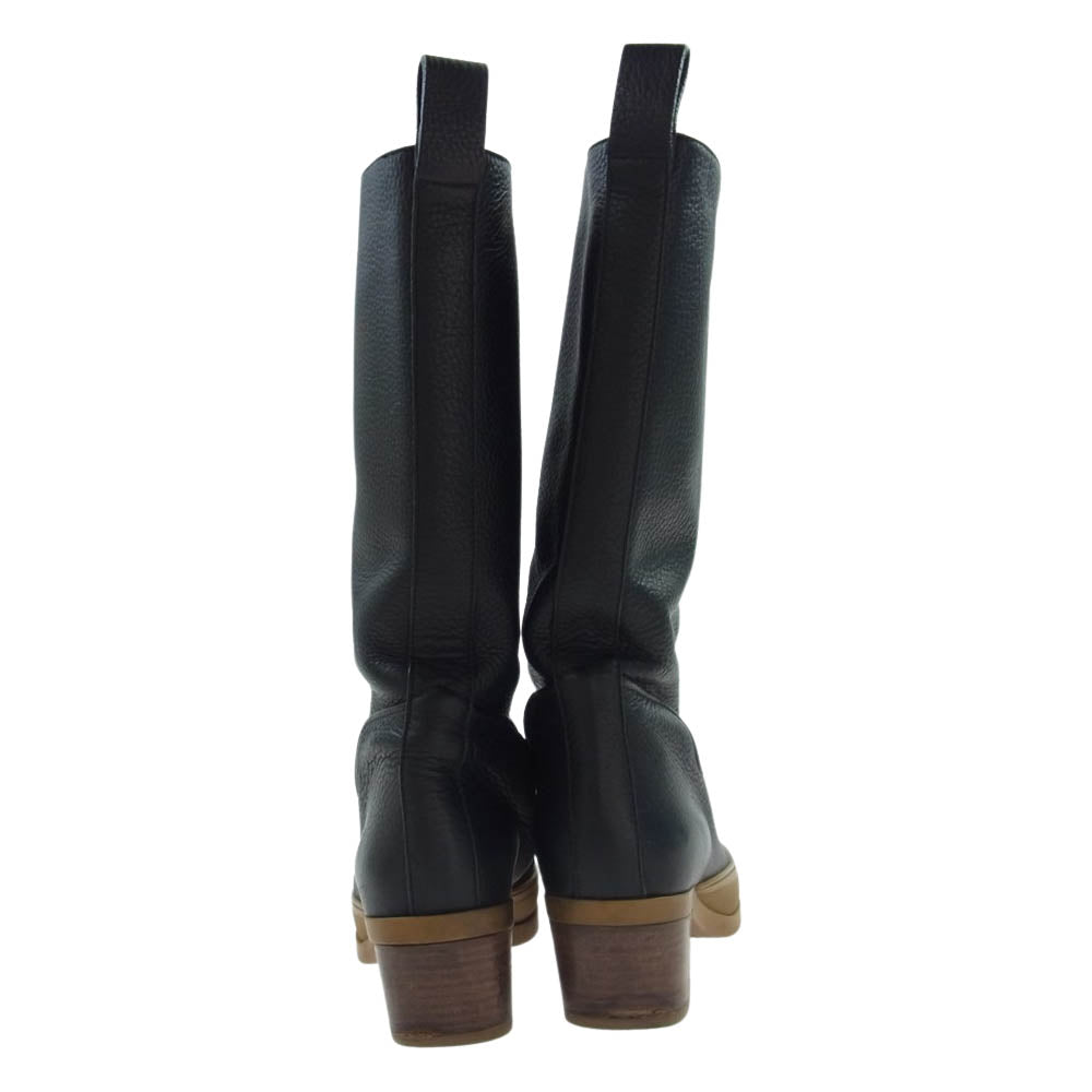 Chloe クロエ レザー ロング ブーツ ブラック系 35½【中古】