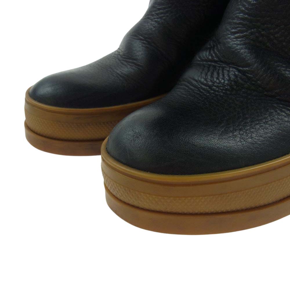 Chloe クロエ レザー ロング ブーツ ブラック系 35½【中古】