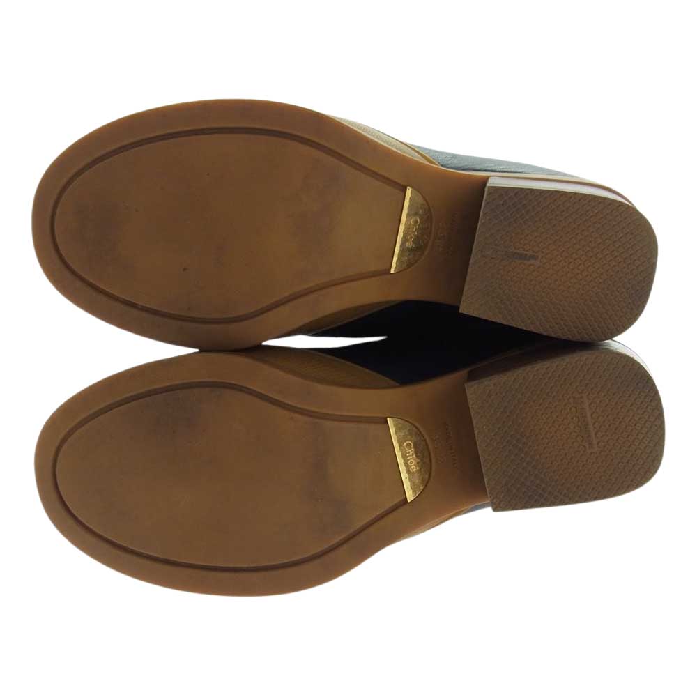 Chloe クロエ レザー ロング ブーツ ブラック系 35½【中古】