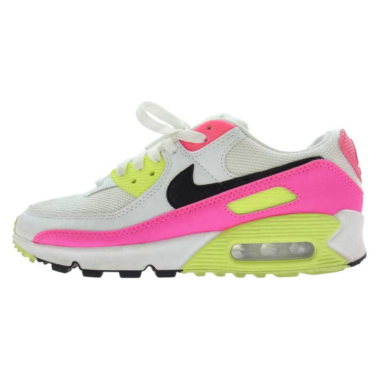 NIKE ナイキ ct1030-100 WMNS AIR MAX 90 ウィメンズ エアマックス 90 ローカット スニーカー ホワイト系 ピンク系 イエロー系 24.0cm【中古】