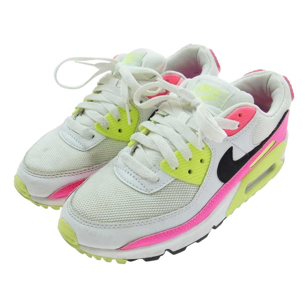 NIKE ナイキ ct1030-100 WMNS AIR MAX 90 ウィメンズ エアマックス 90 ローカット スニーカー ホワイト系 ピンク系 イエロー系 24.0cm【中古】