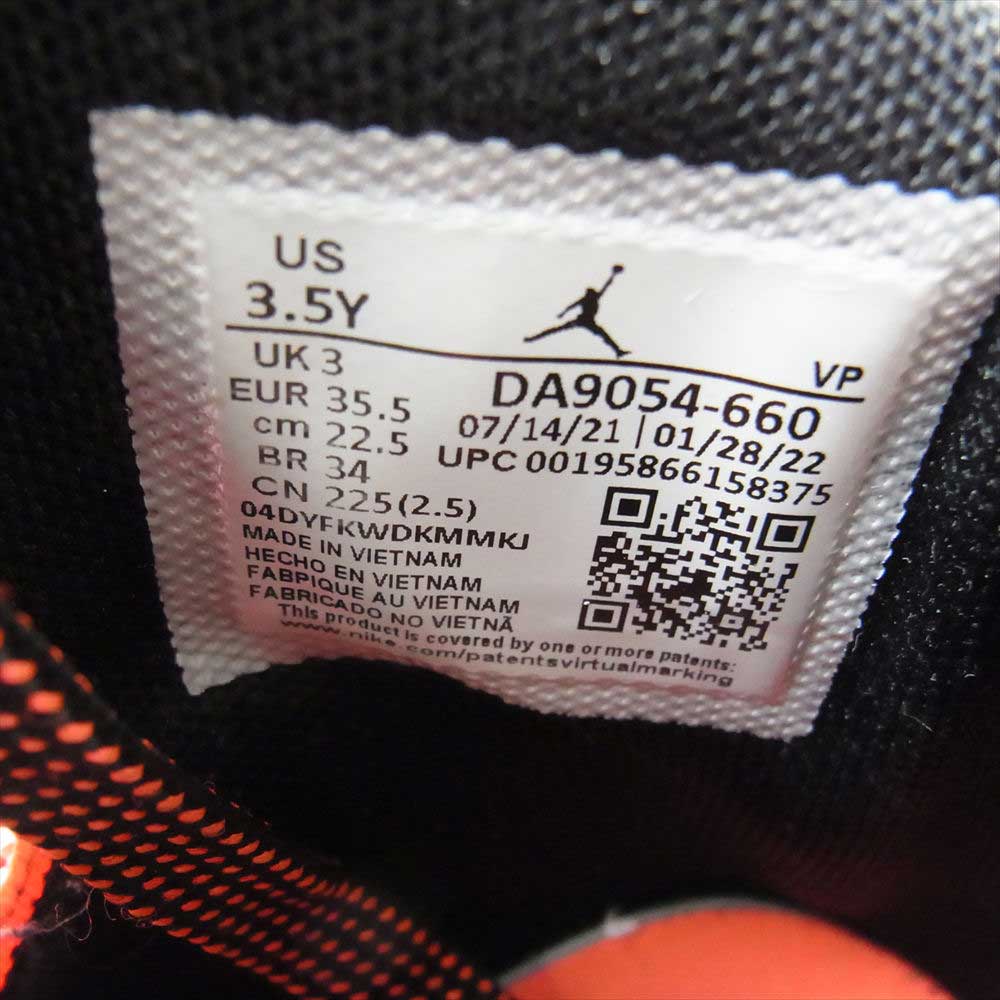 NIKE AIR JORDAN ナイキ ジョーダン DA9054-660 AIR JORDAN XXXVI  エア ジョーダン 36 インフラレッド23 ハイ カット スニーカー ブラック/ホワイト/インフラレッド23 22.5cm【中古】