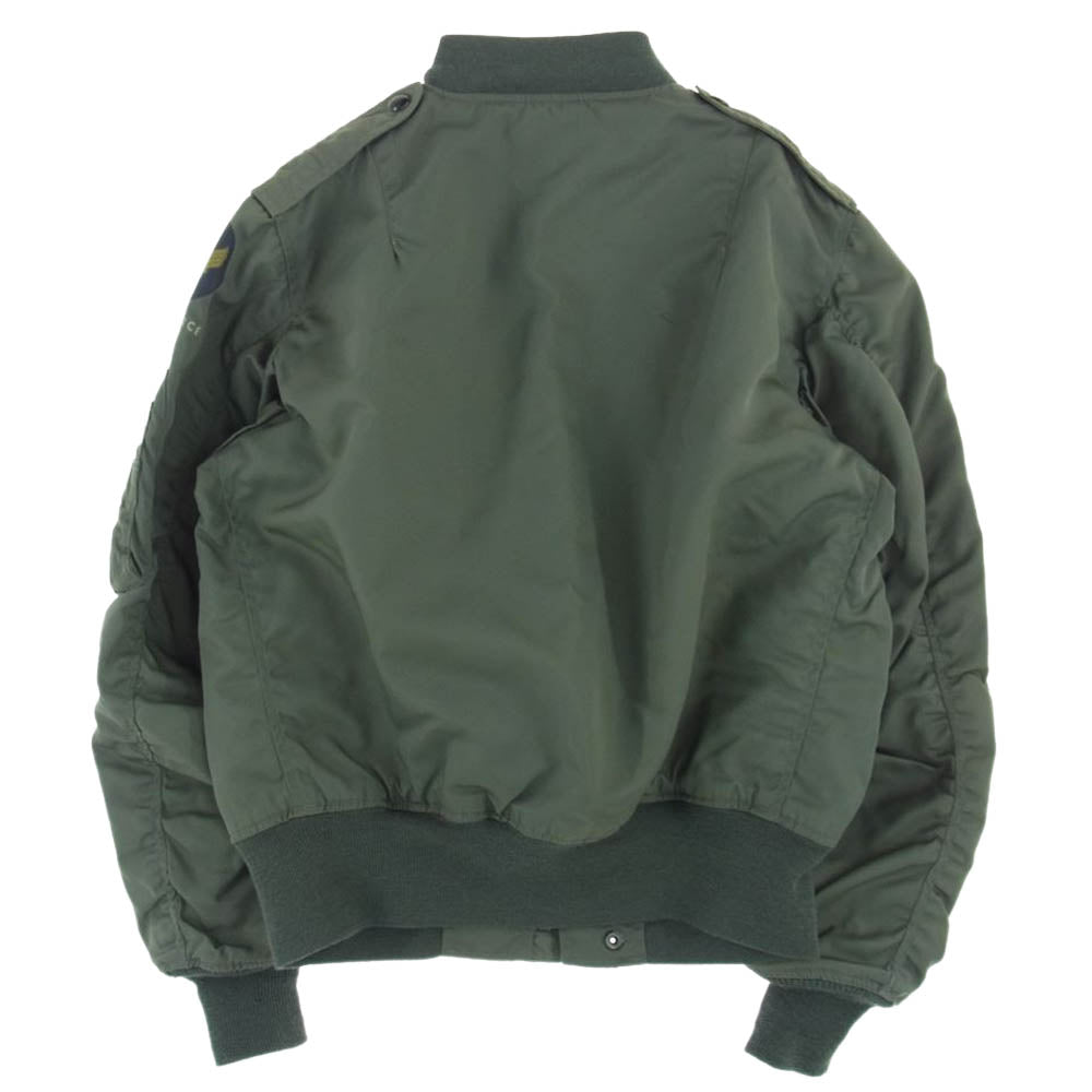 The REAL McCOY'S ザリアルマッコイズ 旧マッコイ BLUE ANCHOR OVERALL アンカー オーバーオール 実名復刻 L-2B フライト ジャケット グリーン系 XS【中古】